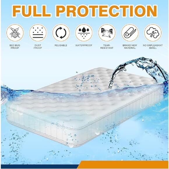 King/Cal King Mattress Bag for Moving and Storage, Clear Plastic Cover- 2 Pack - Picture 5 of 6